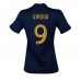 Frankrike Olivier Giroud #9 Replika Hemma matchkläder Dam VM 2022 Korta ärmar